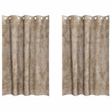 Vidaxl velvet gordijnen 2 pcs champagne 175 x 140 cm fluweel