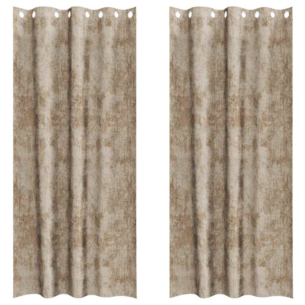 Vidaxl velvet gordijnen 2 pcs champagne 260 x 140 cm fluweel