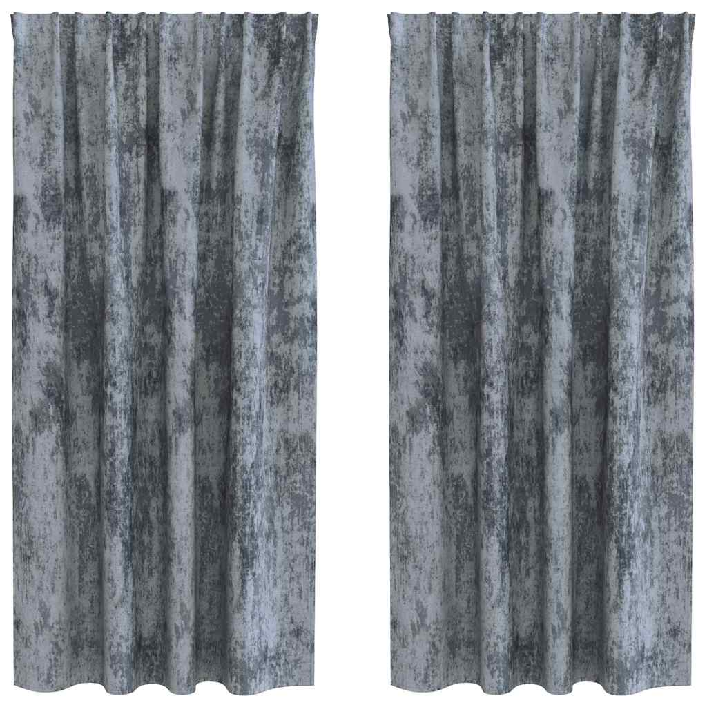 Vidaxl velvet gordijnen 2 pcs zilvergrijs 175 x 140 cm fluweel