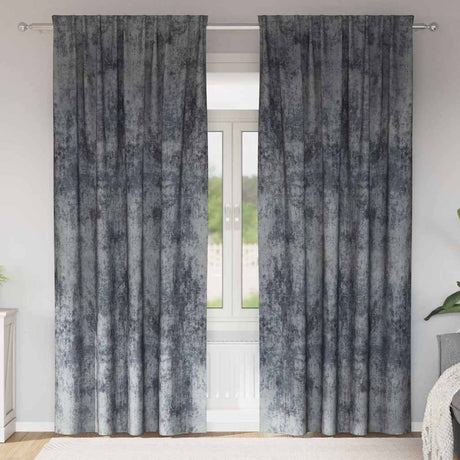 Vidaxl velvet gordijnen 2 pcs zilvergrijs 245 x 140 cm fluweel