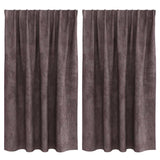 Vidaxl velvet gordijnen met gordijnen 2 pcs bruin 140 x 140 cm fluweel