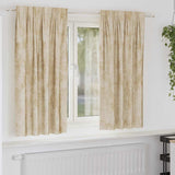 Vidaxl velvet gordijnen met gordijnen 2 pcs crème 175 x 140 cm fluweel