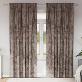 Vidaxl velvet gordijnen 2 pcs cappuccino 245 x 140 cm fluweel