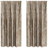 Vidaxl velvet gordijnen 2 pcs champagne 175 x 140 cm fluweel