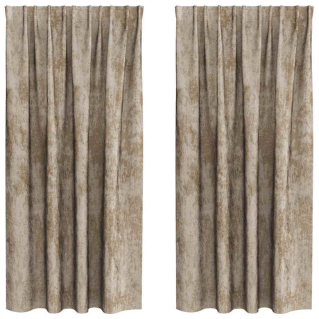 Vidaxl velvet gordijnen 2 pcs champagne 175 x 140 cm fluweel