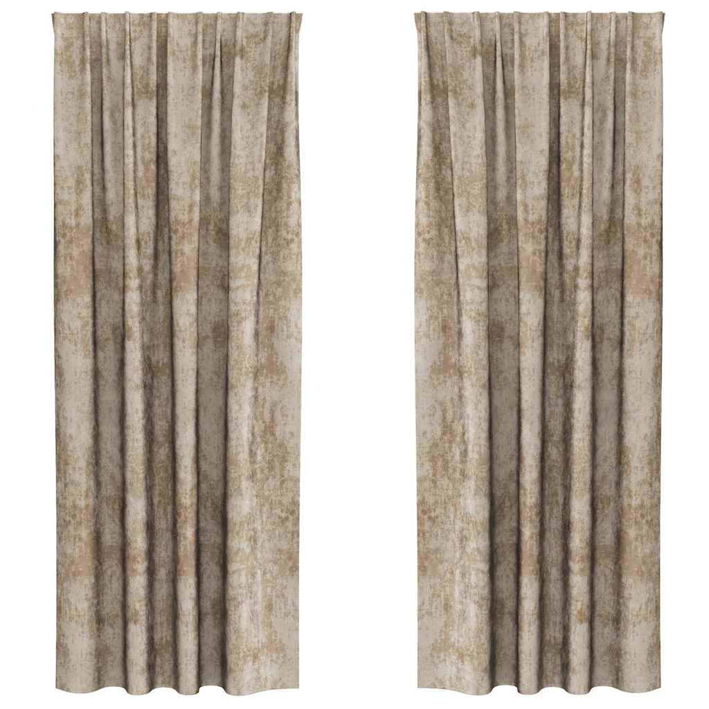 Vidaxl velvet gordijnen 2 pcs champagne 245 x 140 cm fluweel