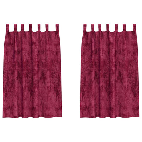 Vidaxl velvet gordijnen 2 pcs wijnrood 175 x 140 cm fluweel