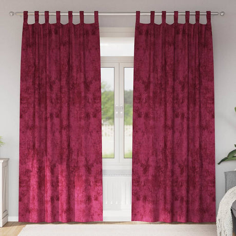 Vidaxl velvet gordijnen 2 pcs wijnrood 245 x 140 cm fluweel
