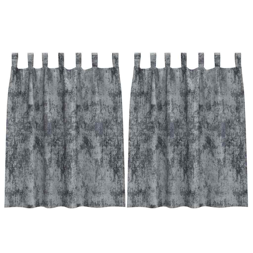 Vidaxl velvet gordijnen 2 pcs zilvergrijs 140 x 140 cm fluweel