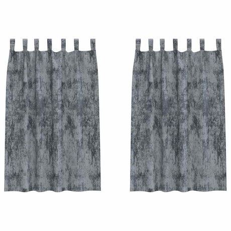 Vidaxl velvet gordijnen 2 pcs zilvergrijs 175 x 140 cm fluweel