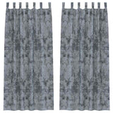 Vidaxl velvet gordijnen 2 pcs zilvergrijs 225 x 140 cm fluweel