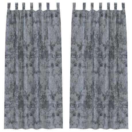 Vidaxl velvet gordijnen 2 pcs zilvergrijs 225 x 140 cm fluweel