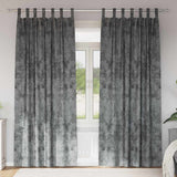 Vidaxl velvet gordijnen met gordijnen 2 pcs grijs 245 x 140 cm fluweel