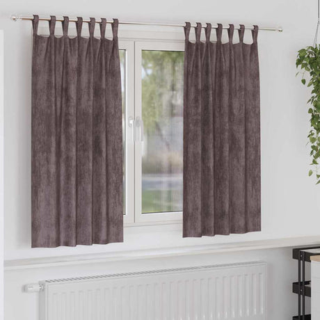 Vidaxl velvet gordijnen met gordijnen 2 pcs bruin 175 x 140 cm fluweel