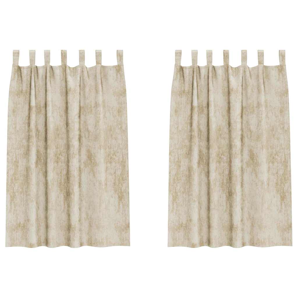Vidaxl velvet gordijnen met gordijnen 2 pcs crème 175 x 140 cm fluweel