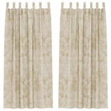 Vidaxl velvet gordijnen met gordijnen 2 pcs crème 260 x 140 cm fluweel