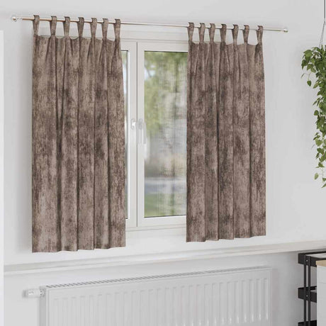 Vidaxl velvet gordijnen 2 pcs cappuccino 175 x 140 cm fluweel