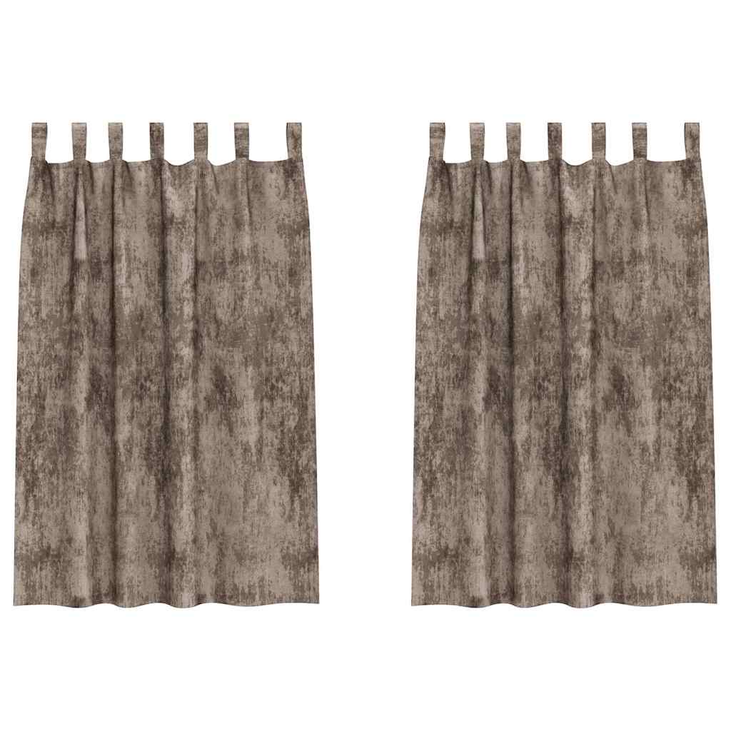 Vidaxl velvet gordijnen 2 pcs cappuccino 175 x 140 cm fluweel