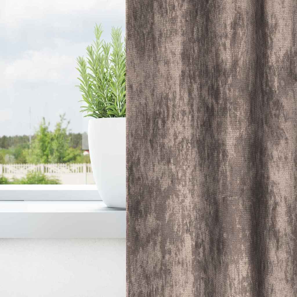 Vidaxl velvet gordijnen 2 pcs cappuccino 245 x 140 cm fluweel