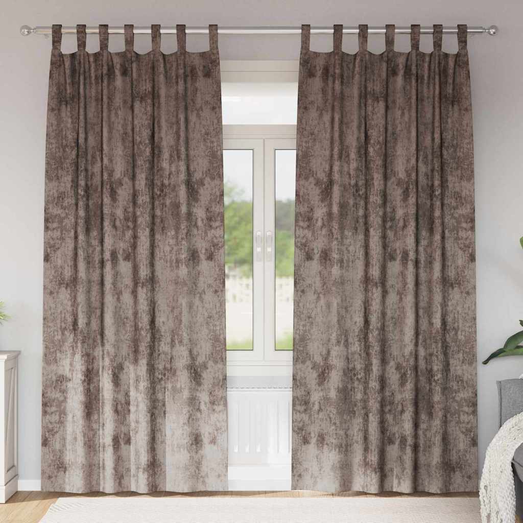 Vidaxl velvet gordijnen 2 pcs cappuccino 245 x 140 cm fluweel