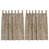Vidaxl velvet gordijnen 2 pcs champagne 140 x 140 cm fluweel