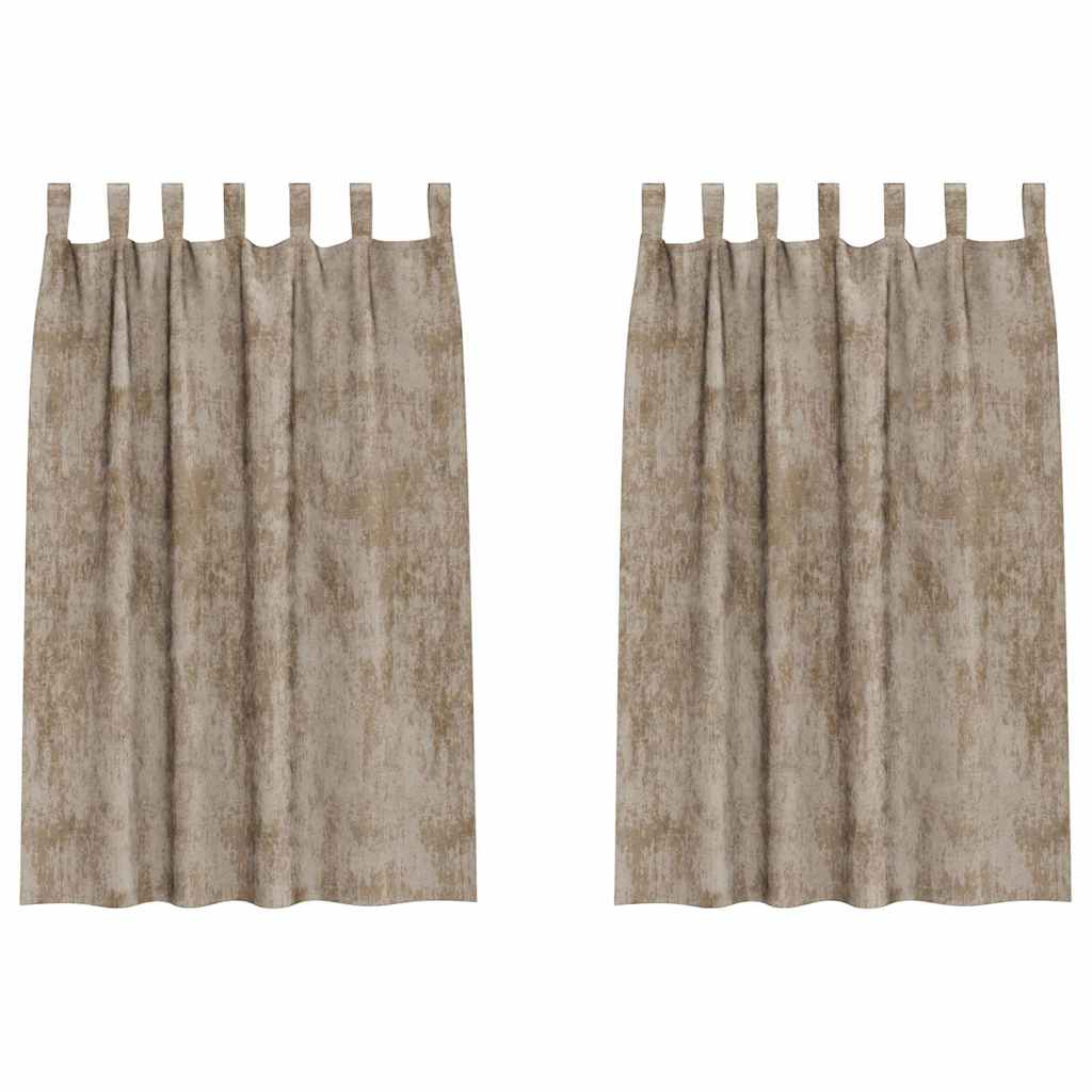 Vidaxl velvet gordijnen 2 pcs champagne 175 x 140 cm fluweel