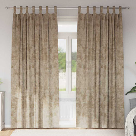 Vidaxl velvet gordijnen 2 pcs champagne 225 x 140 cm fluweel