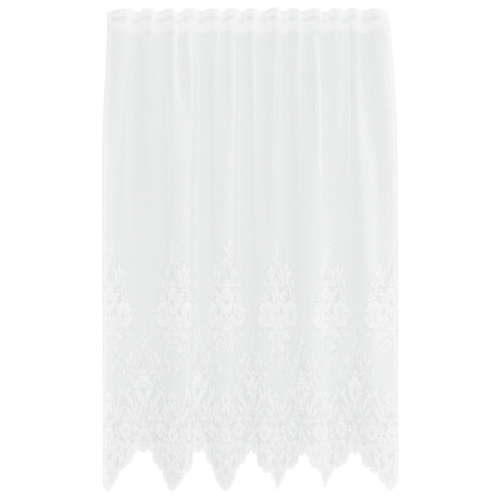 Vidaxl kantgordijn met gordijnen bloemen wit 180 x 150 cm polyester