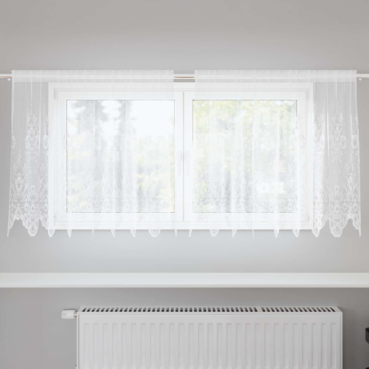 Vidaxl kantgordijn wit 120 x 200 cm polyester