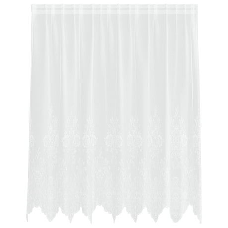 Vidaxl kantgordijn met gordijnen bloemen wit 140 x 200 cm polyester