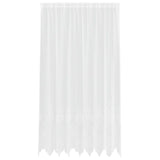 Vidaxl kantgordijn met gordijnen bloemen wit 245 x 200 cm polyester