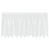 Vidaxl kantgordijn met gordijnen bloemen wit 80 x 300 cm polyester