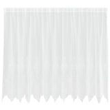 Vidaxl kantgordijn met gordijnen bloemen wit 180 x 300 cm polyester