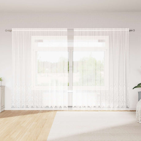 Vidaxl kantgordijn wit 245x300cm polyester