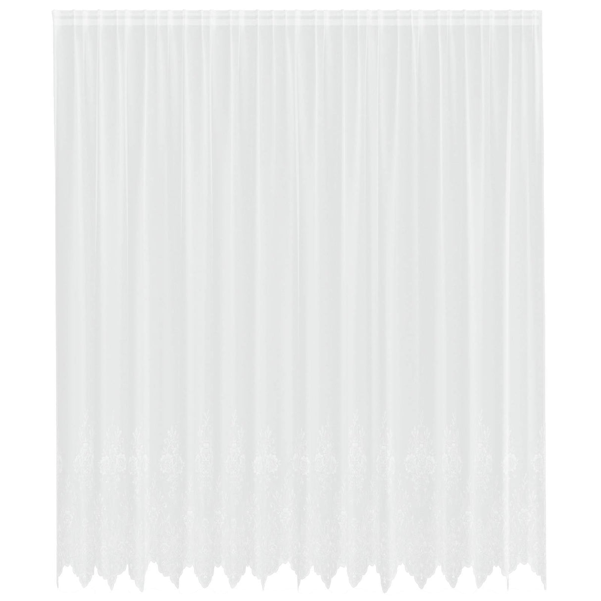 Vidaxl kantgordijn met gordijnen bloemen wit 260 x 400 cm polyester