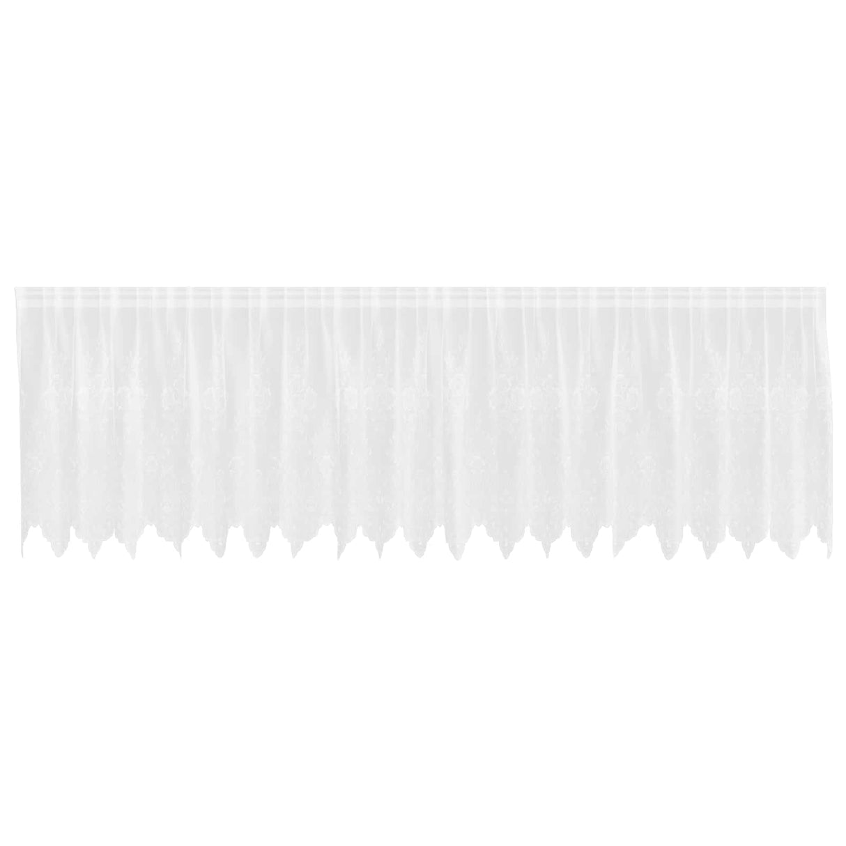Vidaxl kantgordijn met gordijnen bloemen wit 100 x 500 cm polyester