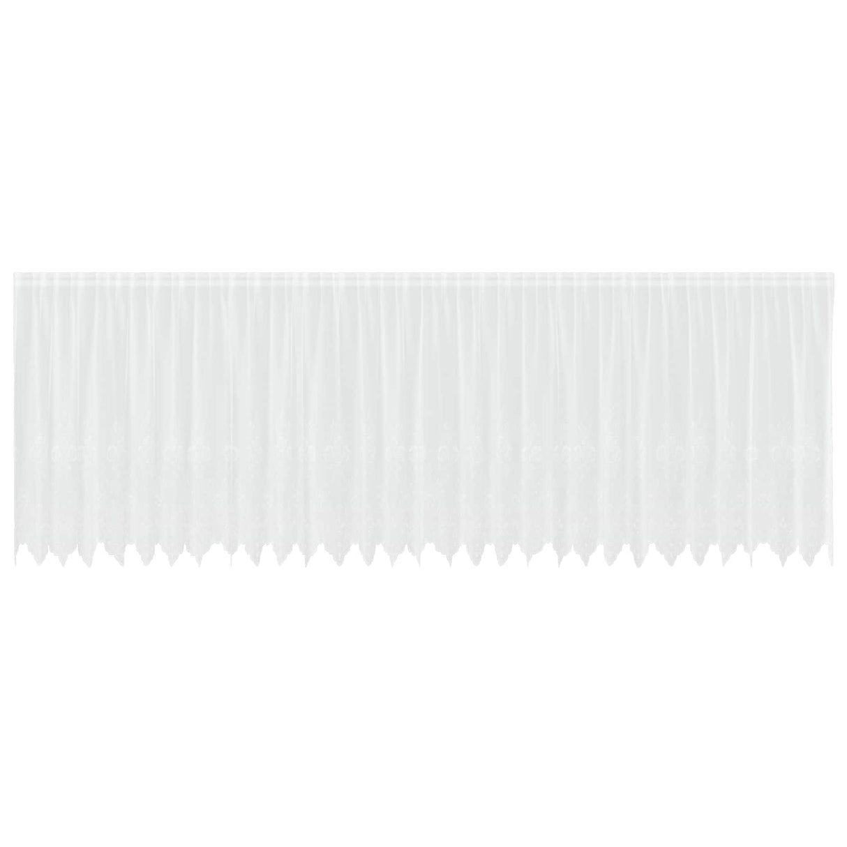 Vidaxl kantgordijn met gordijnen bloemen wit 180 x 750 cm polyester