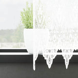 Vidaxl kantgordijn met gordijnen bloemen wit 100 x 1200 cm polyester