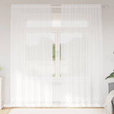 Vidaxl kantgordijn met gordijnen bloemen wit 240 x 150 cm polyester