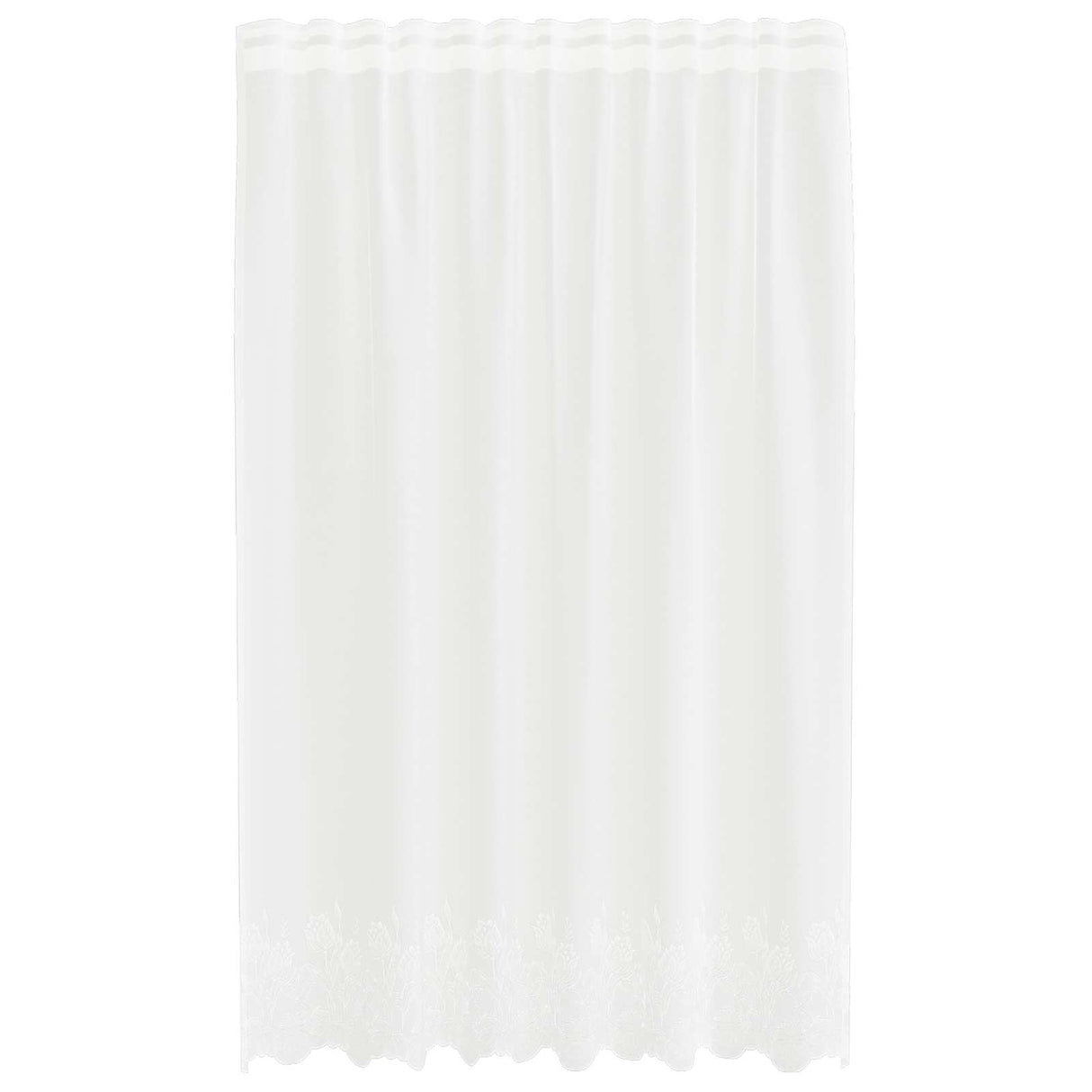 Vidaxl kantgordijn met gordijnen bloemen wit 240 x 150 cm polyester