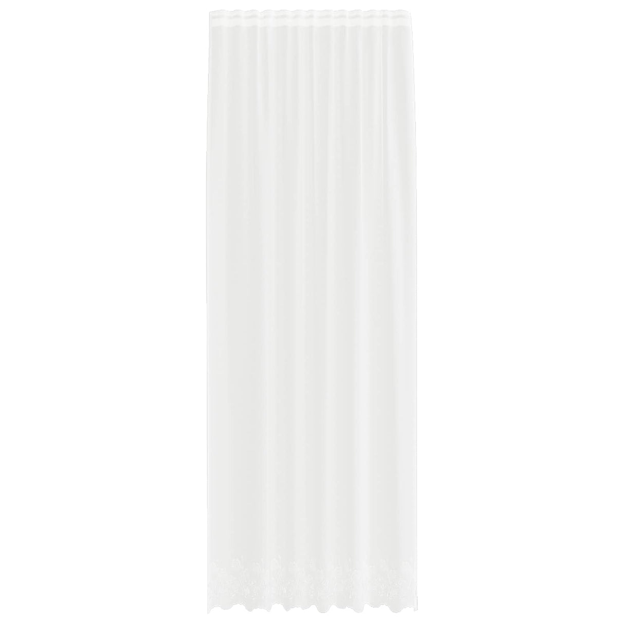 Vidaxl kantgordijn met gordijnen bloemen wit 260 x 150 cm polyester