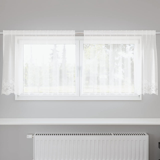 Vidaxl kantgordijn wit 80 x 200 cm polyester