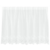 Vidaxl kantgordijn met gordijnen bloemen wit 100 x 200 cm polyester