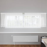 Vidaxl kantgordijn met gordijnen bloemen wit 120 x 300 cm polyester