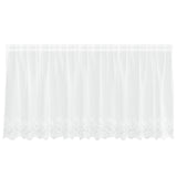 Vidaxl kantgordijn met gordijnen bloemen wit 120 x 300 cm polyester