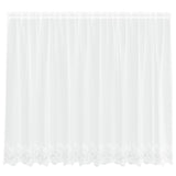 Vidaxl kantgordijn met gordijnen bloemen wit 180 x 300 cm polyester