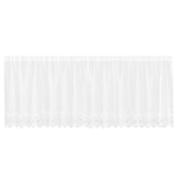 Vidaxl kantgordijn met gordijnen bloemen wit 100 x 400 cm polyester