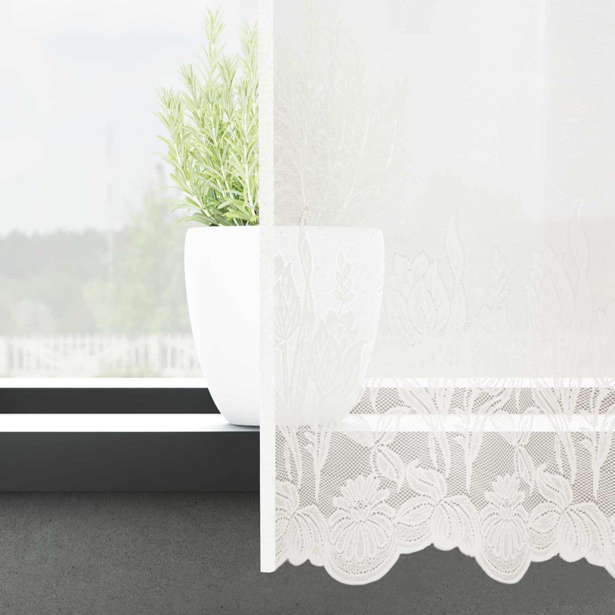 Vidaxl kantgordijn met gordijnen wit 400 ×300 cm polyester