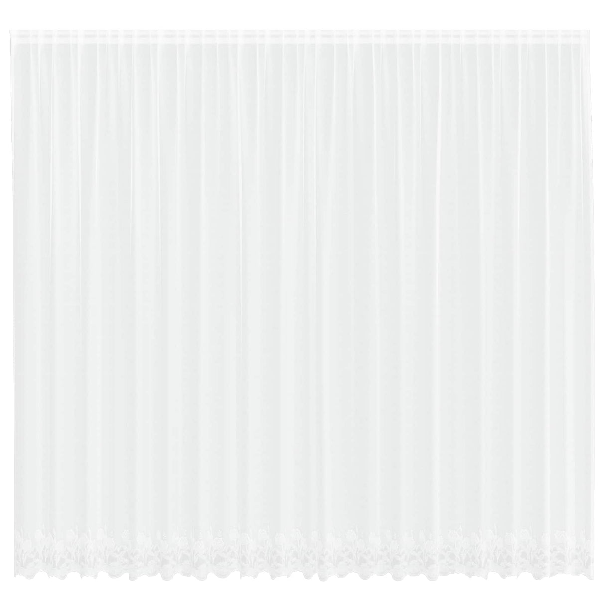 Vidaxl kantgordijn met gordijnen bloemen wit 280 x 500 cm polyester