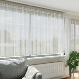 Vidaxl kantgordijn met gordijnen bloemen wit 140 x 750 cm polyester